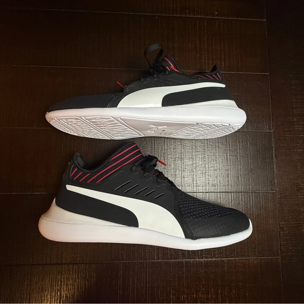 PUMA Scuderia Ferrari Evo Cat Mace Sneaker Black White Mens 9.5‎ - Picture 6 of 8